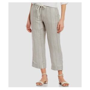 New Tommy Bahama Linen Blend Wide Leg Belted Pants Sz 4 Preppy Coastal Beachy